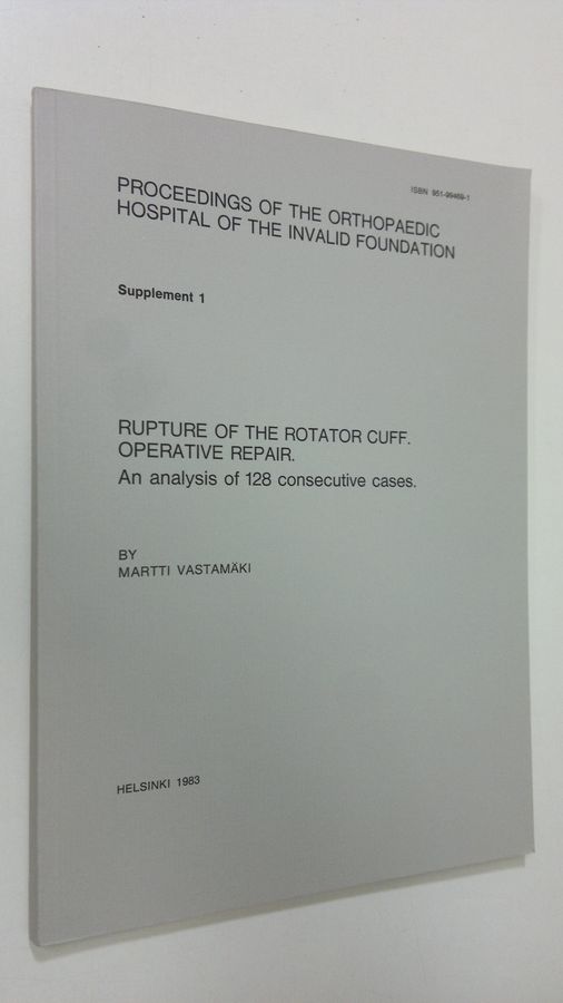 Rupture of the rotator cuff