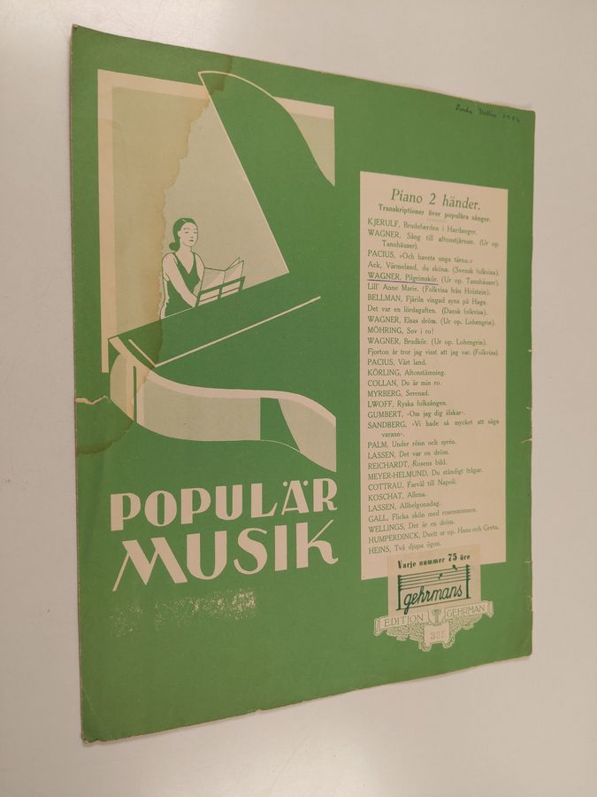 Populär musik - Piano 2 händer : Pilgrimskör