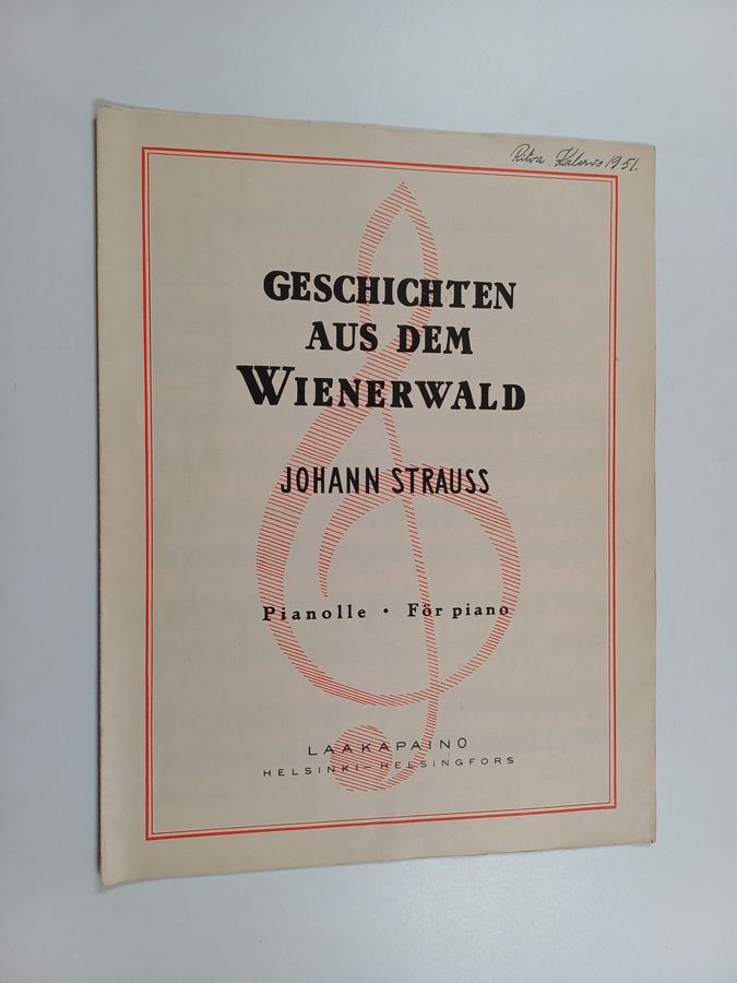 Johann Strauss : Geschichten aus dem Wienerwald : pianolle