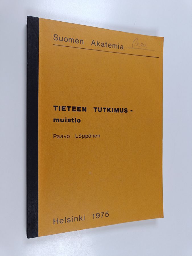Tieteen tutkimusmuistio