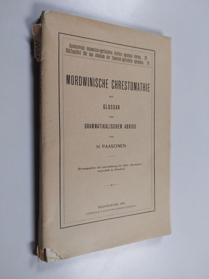 Heikki Paasonen : Mordwinische chrestomathie mit glossar und grammatikalischem abriss