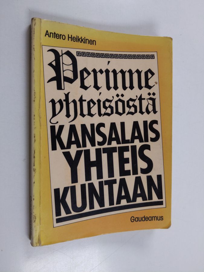 Perinneyhteisöstä kansalaisyhteiskuntaan