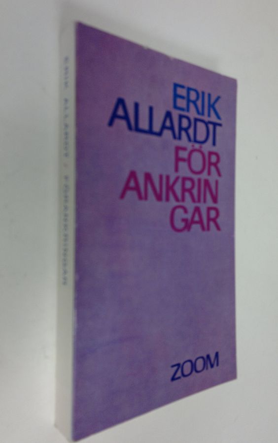 Erik Allardt : Förankringar