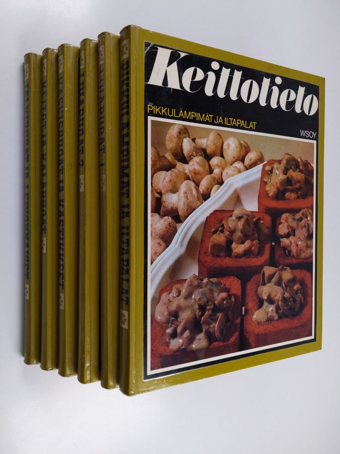 Keittotieto 1-6 : Pikkulämpimät ja iltapalat ; Liharuoat 1 ; Liharuoat 2 ; Kasvisruoat ja kastikkeet ; Keitot ja kalaruoat ; Jälkiruoat ja leivonnaiset