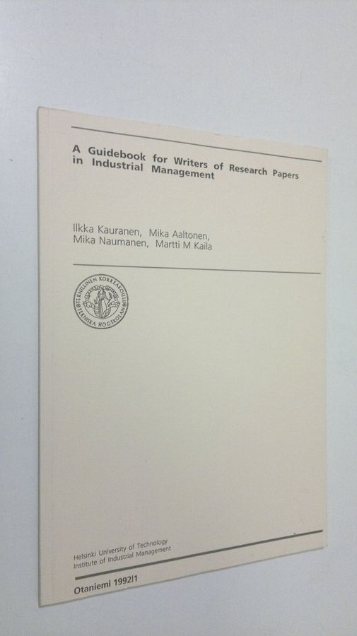 A guidebook for writers of research papers in industrial management