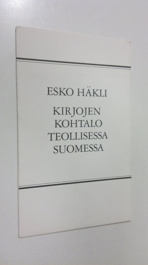 Kirjojen kohtalo teollisessa Suomessa