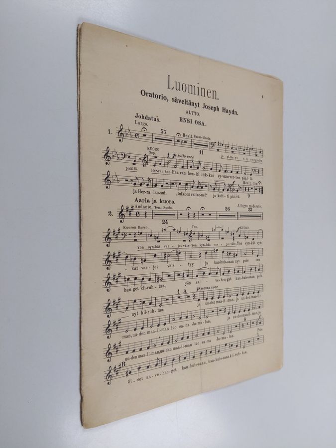 Joseph Haydn : Luominen : oratorio : altto