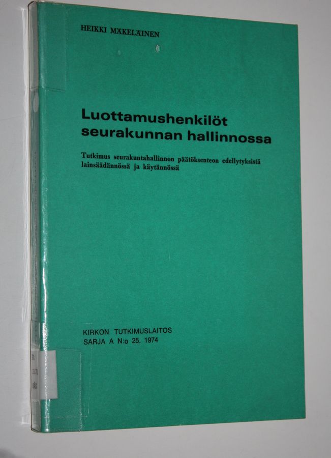 Luottamushenkilöt seurakunnan hallinnossa