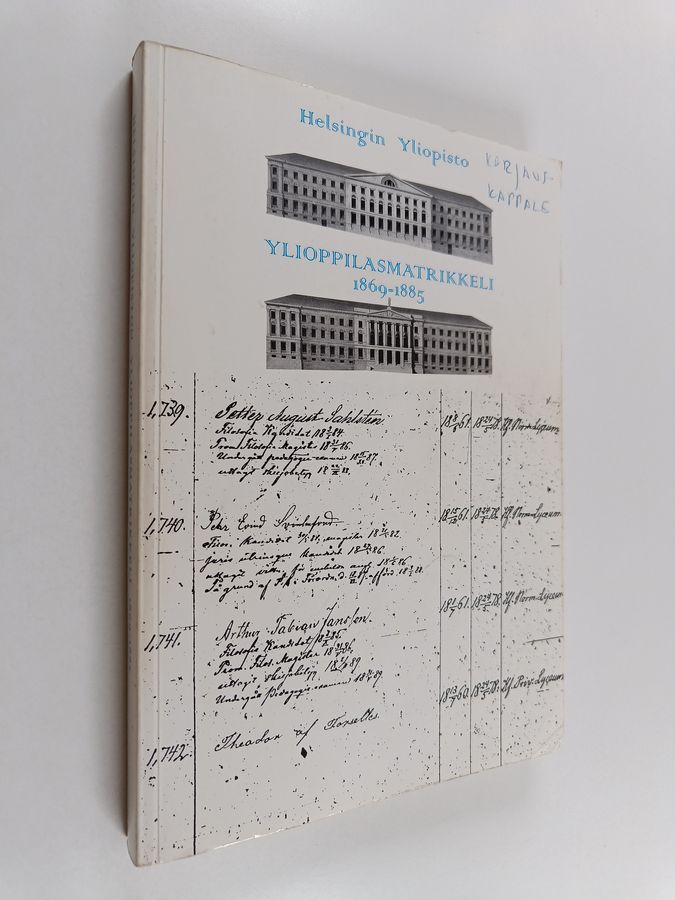 Helsingin yliopiston ylioppilasmatrikkeli 1869-1885