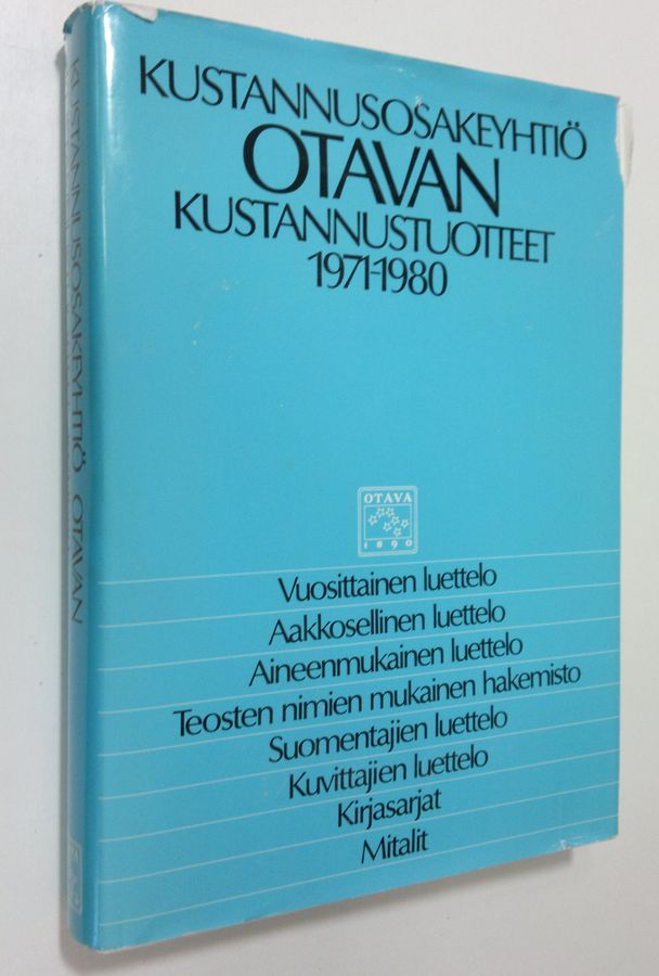 Kustannusosakeyhtiö Otavan kustannustuotteet 1971-1980