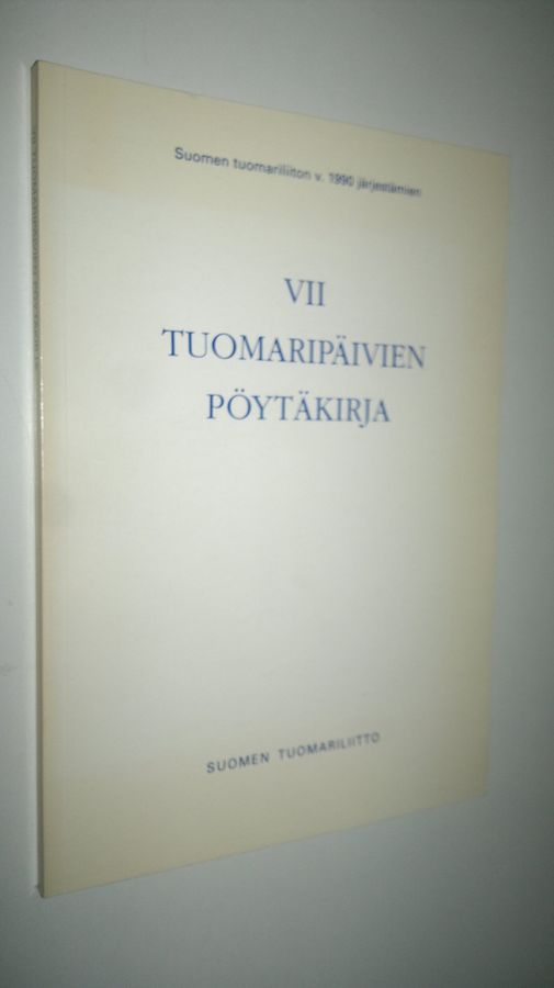 Suomen tuomariliiton v. 1990 järjestämien VII tuomaripäivien pöytäkirja