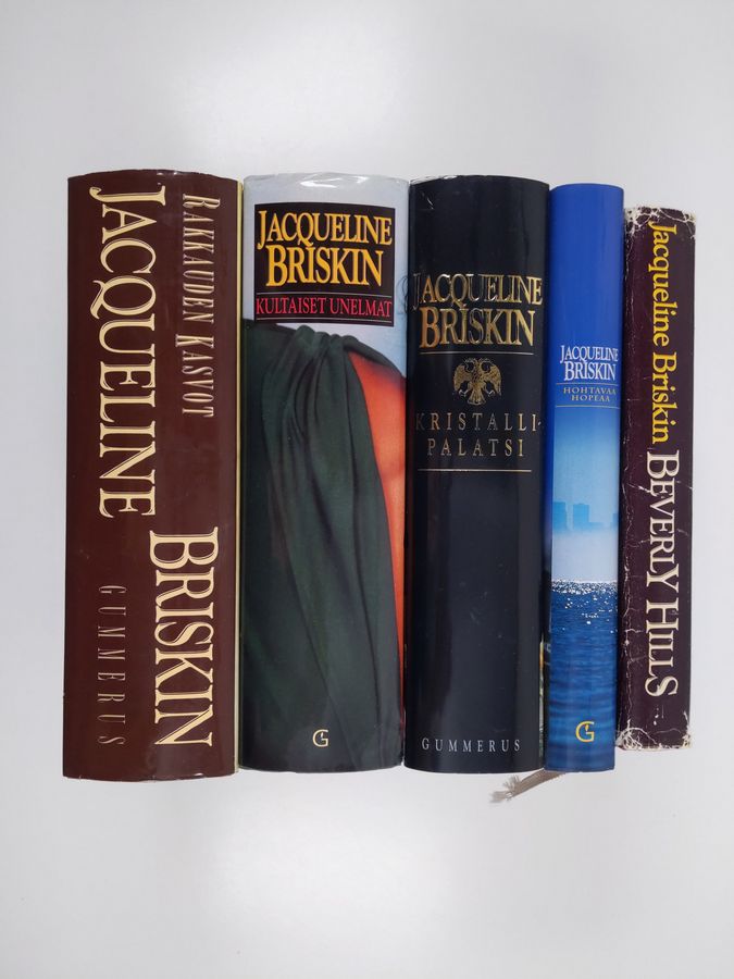 Jacqueline Briskin : Jacqueline Briskin-paketti (5 kirjaa) : Hohtavaa hopeaa ; Kristallipalatsi ; Beverly Hills ; Rakkauden kasvot ; Kultaiset unelmat