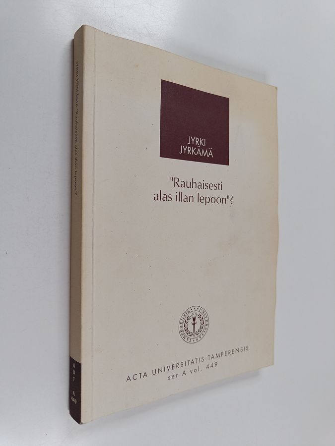 'Rauhaisesti alas illan lepoon'?