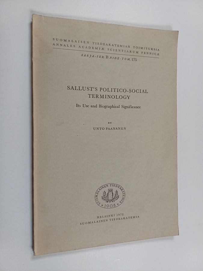 Sallust's politico-social terminology