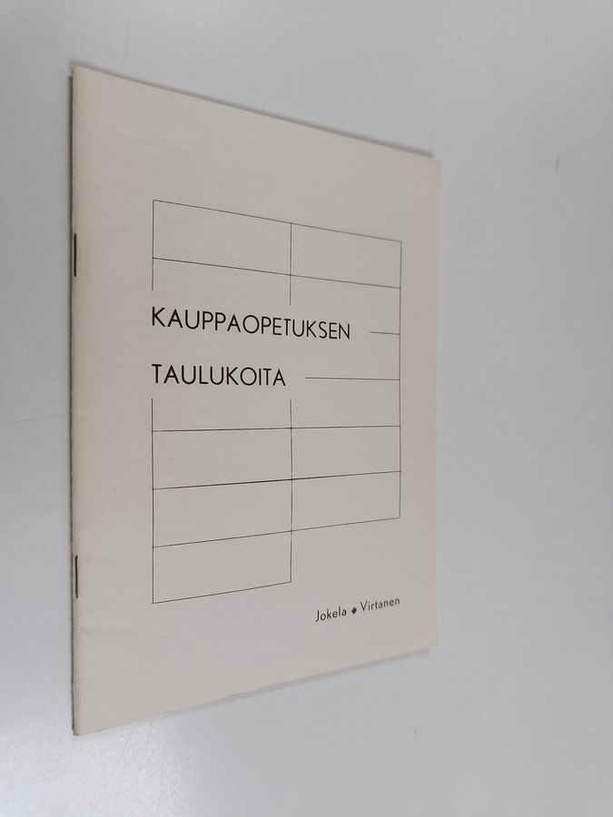 Kauppaopetuksen taulukoita