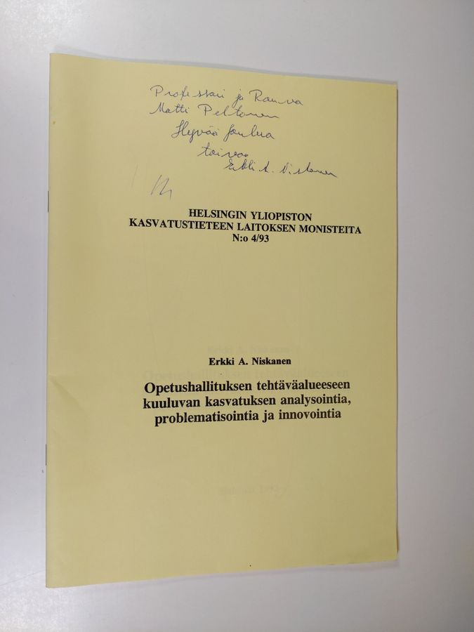 Opetushallituksen tehtäväalueeseen kuuluvan kasvatuksen analysointia, problematisointia ja innovointia