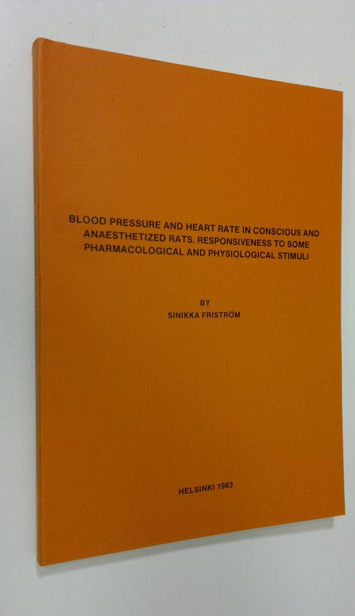 Blood pressure and heart rate in conscious and anaesthetized rats