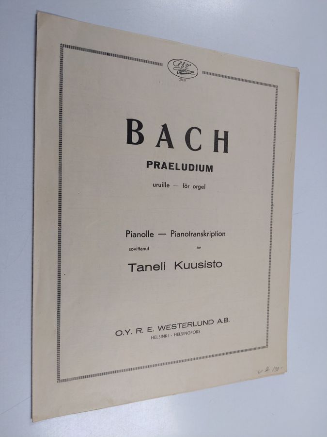 Johann Sebastian Bach : Praeludium : uruille = för orgel