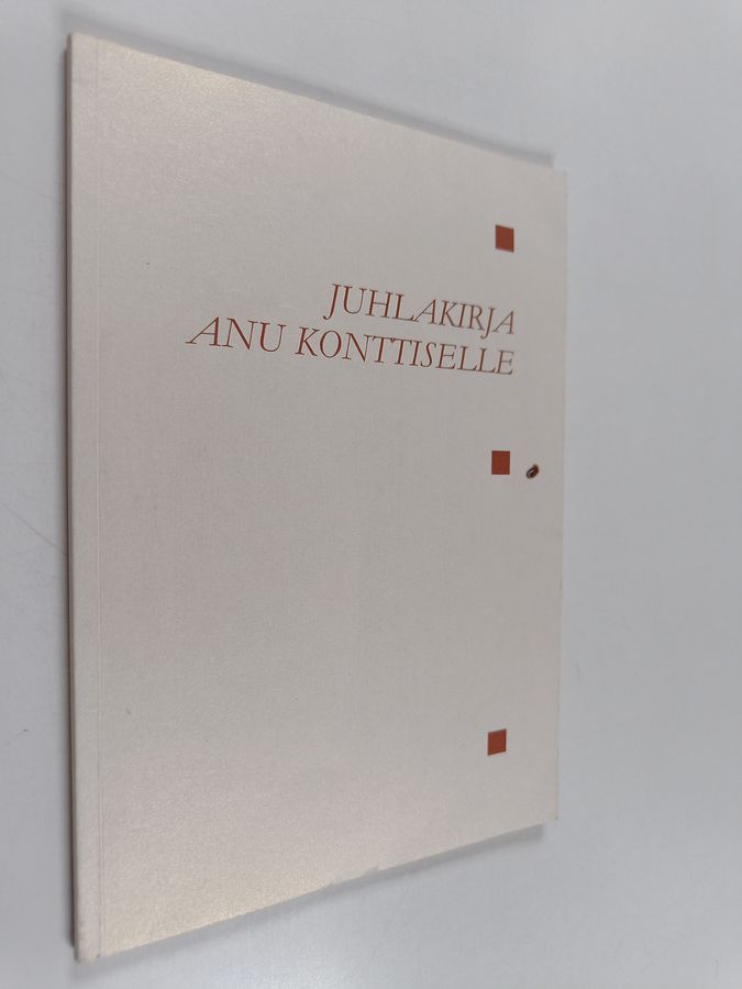 Juhlakirja Anu Konttiselle