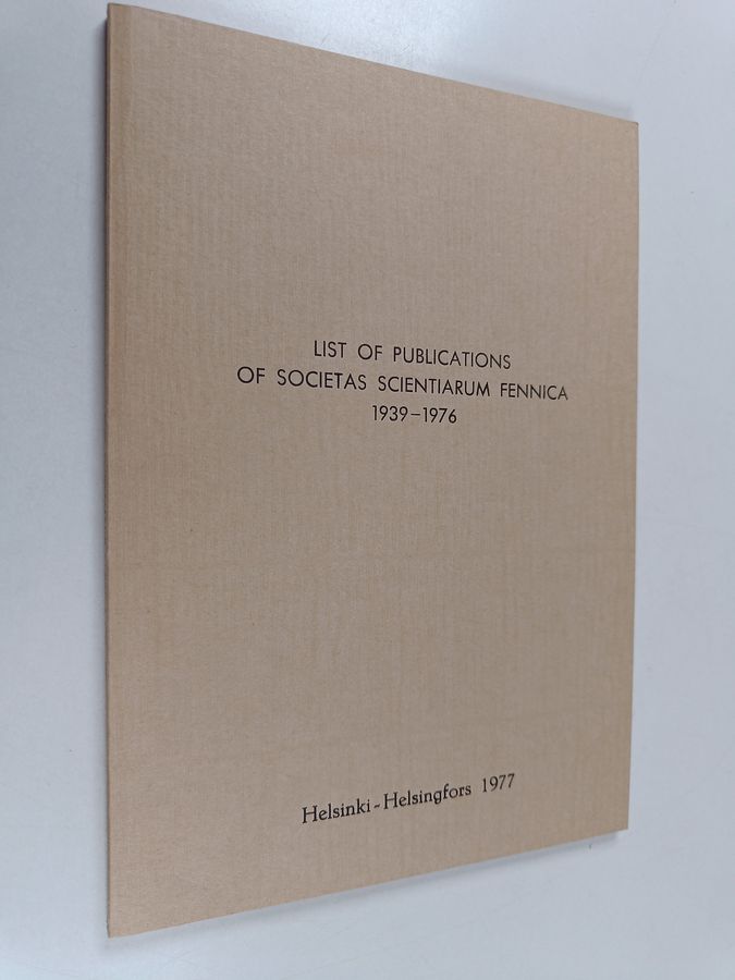 List of publications of Societas scientiarum Fennica 1939-1976