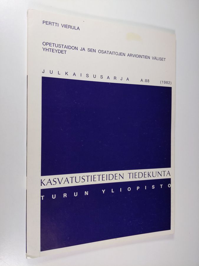 Opetustaidon ja sen osataitojen arviointien väliset yhteydet