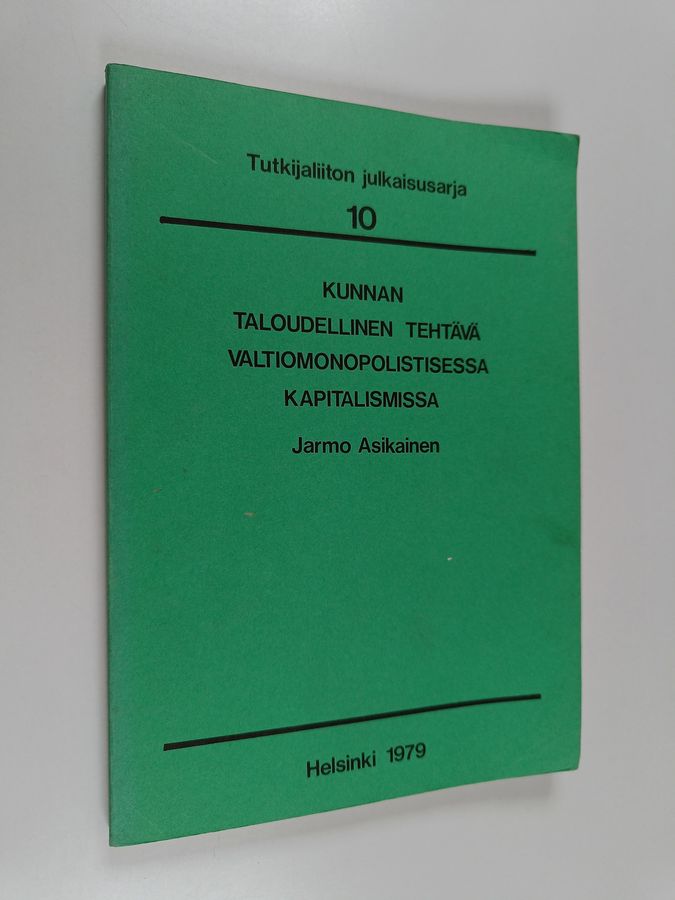 Kunnan taloudellinen tehtävä valtiomonopolistisessa kapitalismissa