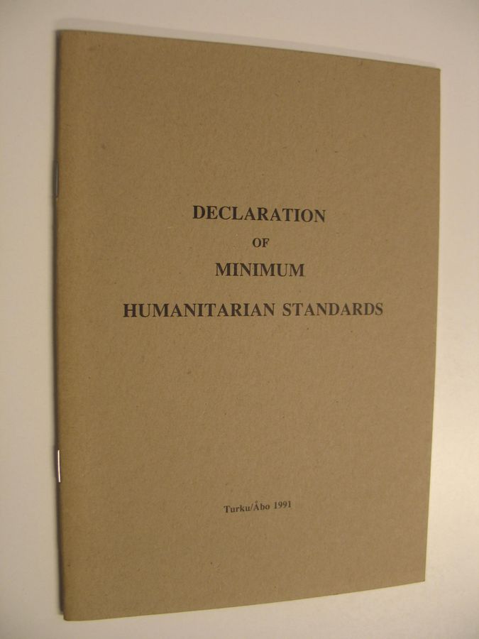Declaration of minimum humanitarian standards of 2 December 1990