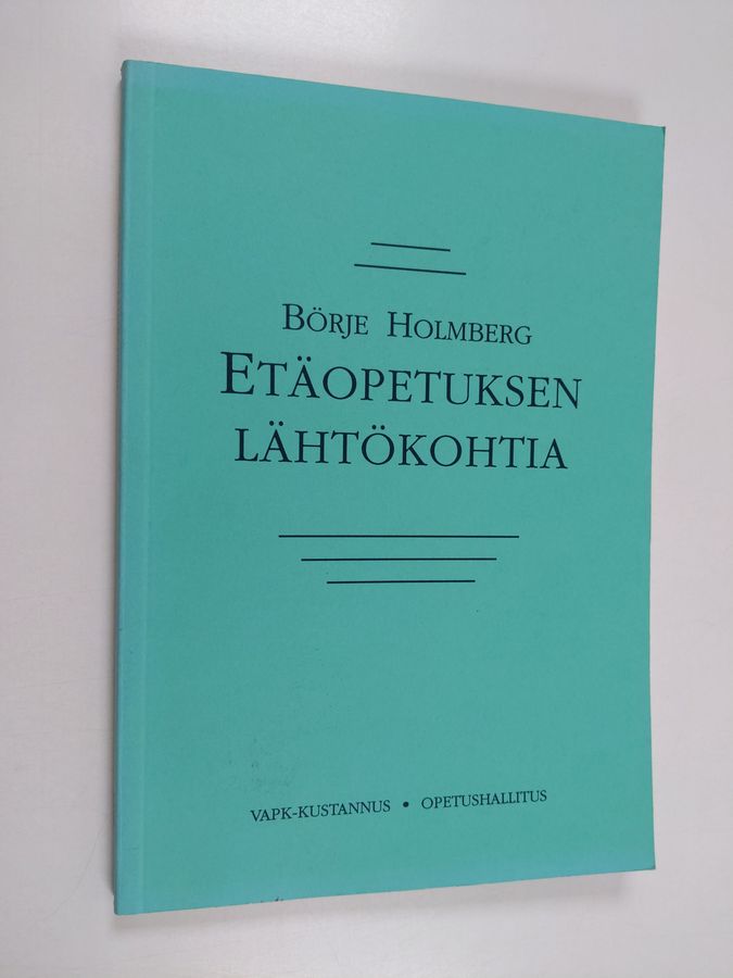 Etäopetuksen lähtökohtia