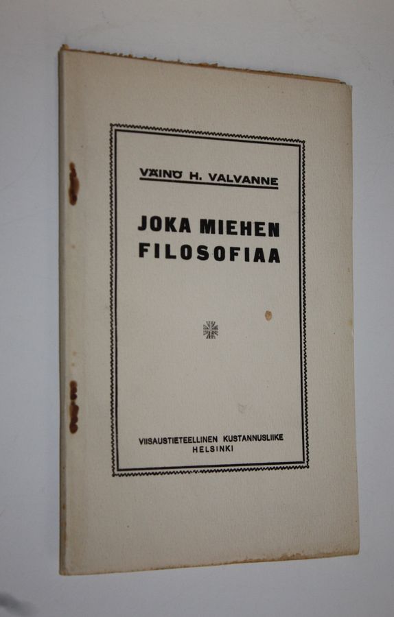 Joka miehen filosofiaa