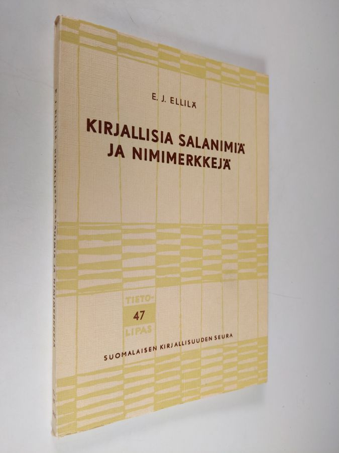 E. J. Ellilä : Kirjallisia salanimiä ja nimimerkkejä
