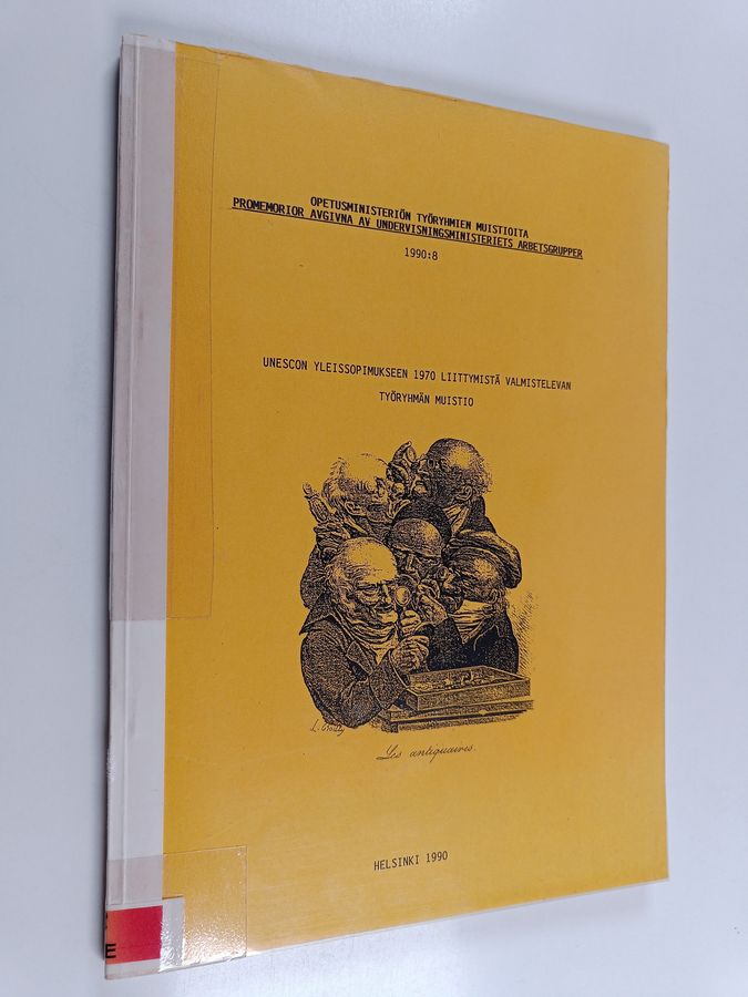 Unescon yleissopimukseen 1970 liittymistä valmistelevan työryhmän muistio.