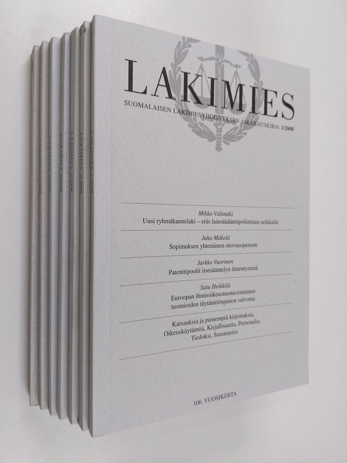 Lakimies vuosikerta 2008 (8 numeroa)
