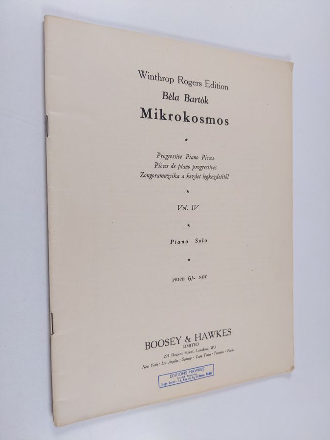 Mikrokosmos - progressive piano pieces - Pièces de piano progressives