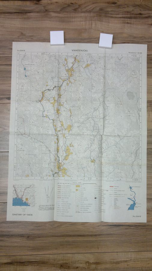 K (kartoitus ja puhtaaksipiirustus) Isohaaro : Viantienjoki 1:20000 n:o 2543 02