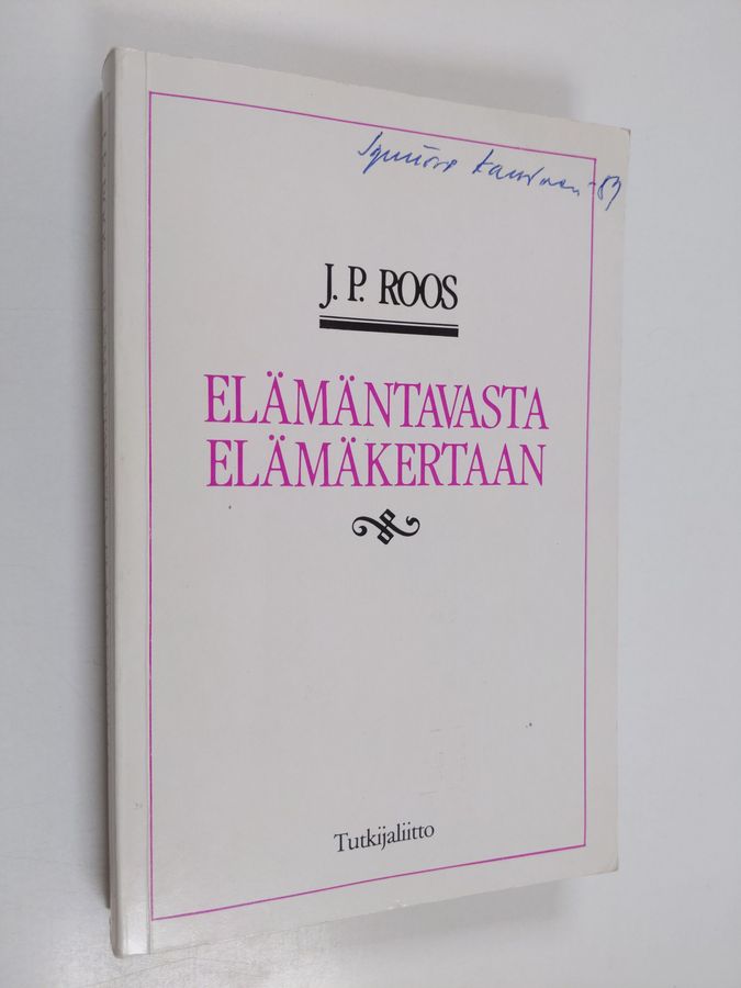 Elämäntavasta elämäkertaan