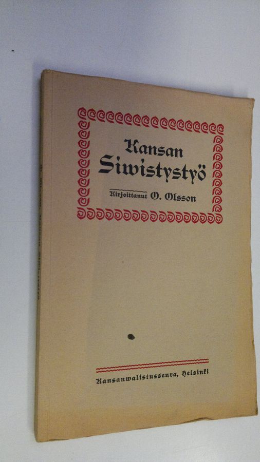 O. Olsson : Kansan sivistystyö