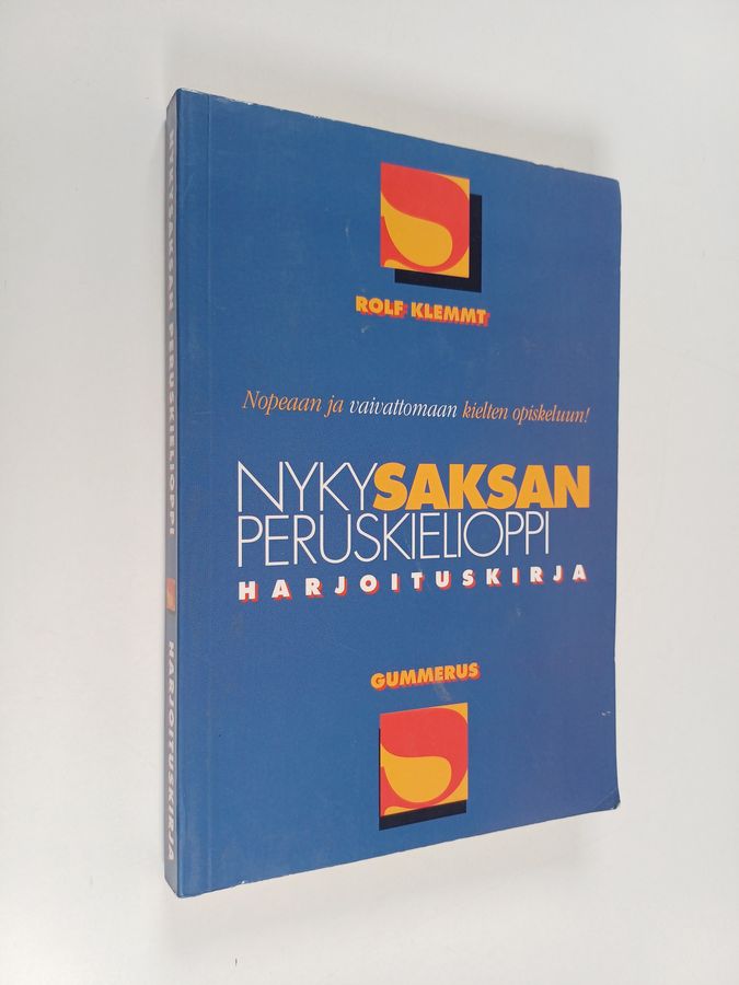 Rolf Klemmt : Nykysaksan peruskielioppi : harjoituskirja
