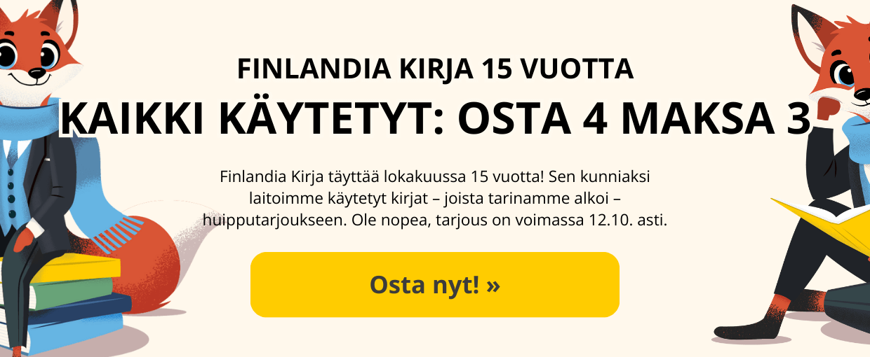 Synttärit! Kaikki käytetyt kirjat osta 4 maksa 3