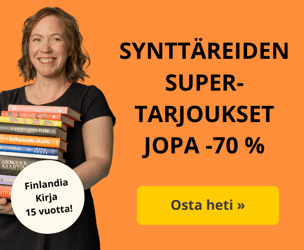Finlandia Kirjan 15v synttärit supertarjoukset