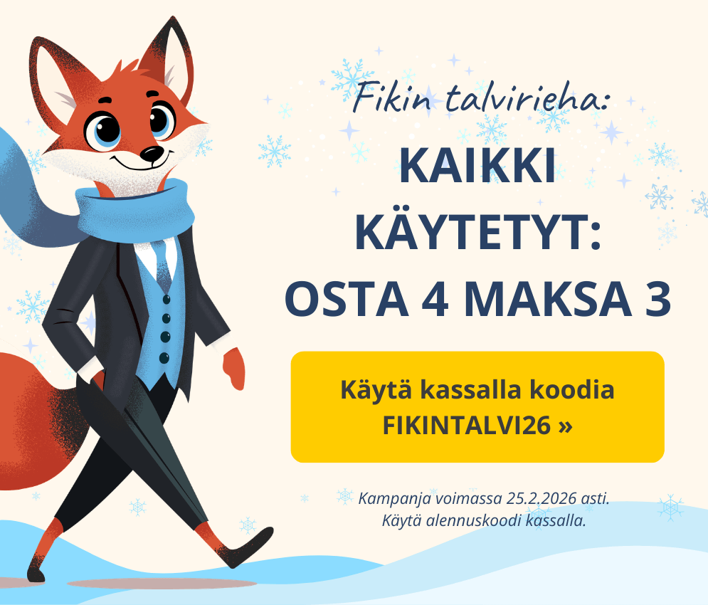 Talvirieha: käytetyt kirjat osta 4, maksa 3