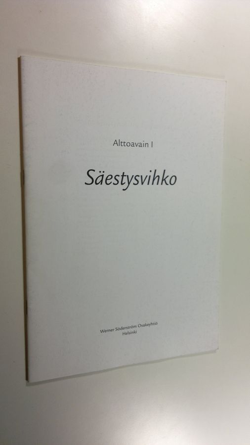 Alttoavain 1 - Säestysvihko