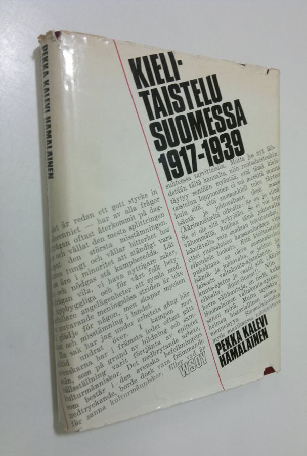 Pekka Kalevi Hämäläinen : Kielitaistelu Suomessa 1917-1939
