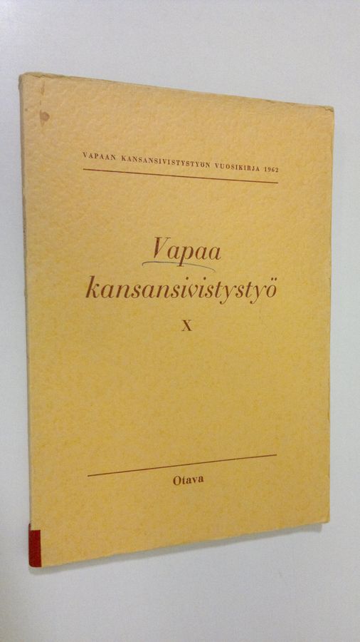 Vapaa kansansivistystyö X : Kansansivistysopillisen yhdistyksen vuosikirja 1962