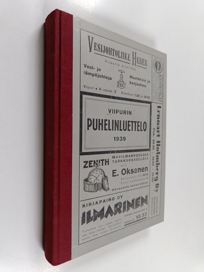 Viipurin puhelinluettelo 1939 (näköispainos)