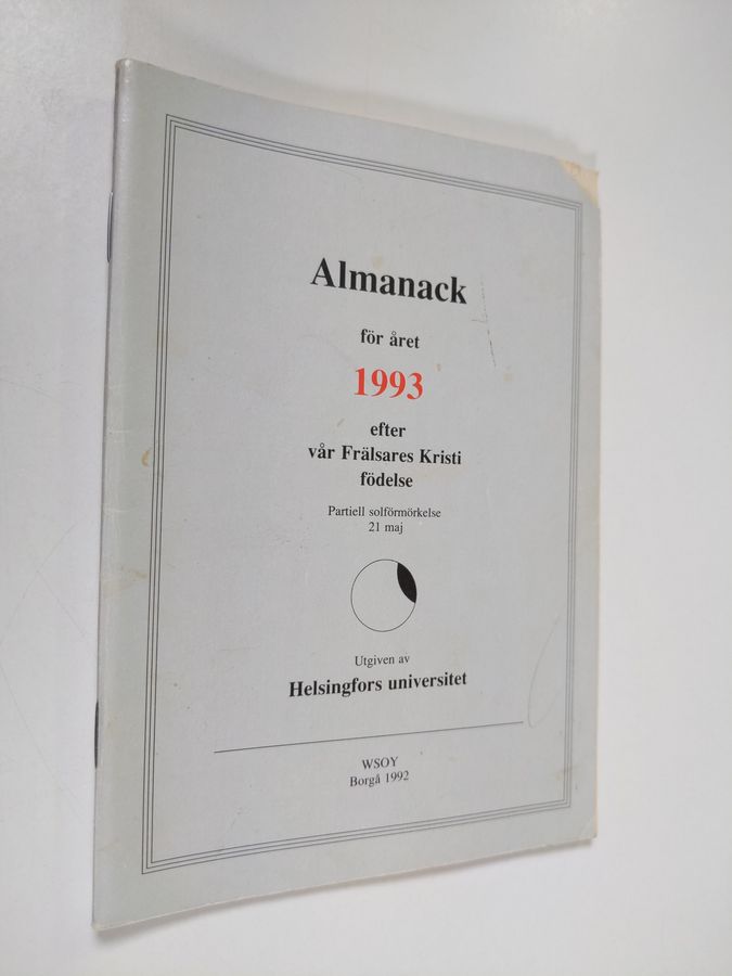 Almanack för året 1993 efter vår Frälsares Kristi födelse