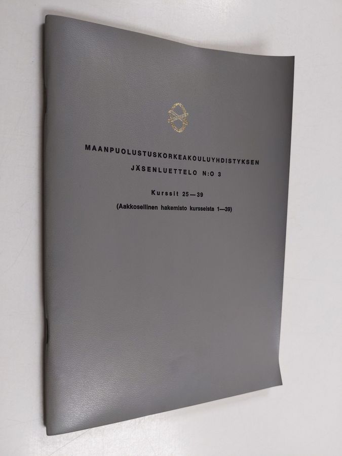 Maanpuolustuskorkeakouluyhdistyksen jäsenluettelo n:o 3, kurssit 25-39, aakkosellinen hakemisto kursseista 1-39