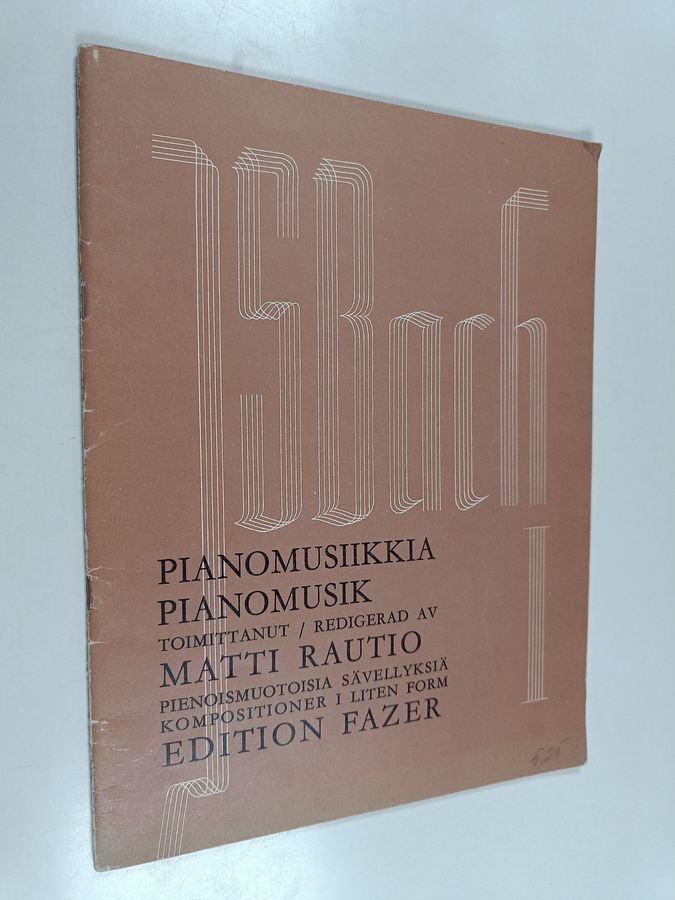 J. S. Bach : Pianomusiikkia 1 : Pienoismuotoisia sävellyksiä = Pianomusik 1 : Kompositioner i liten form